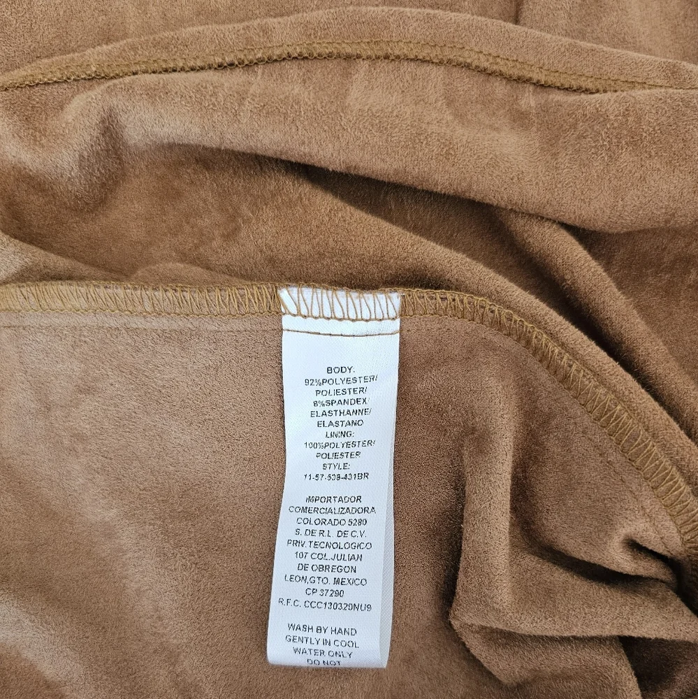 Stetson Tobacco Brown Sleeveless Faux Suede Mini Dress - Picture 15 of 16